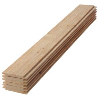 1 x 8 Rough Sawn/Saw Textured Eastern White Pine Wood Siding, Ship-Lap, Standard Grade