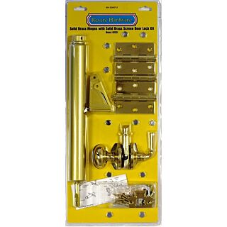 Revere Hardware Storm Door Hardware Kit, Polished Brass