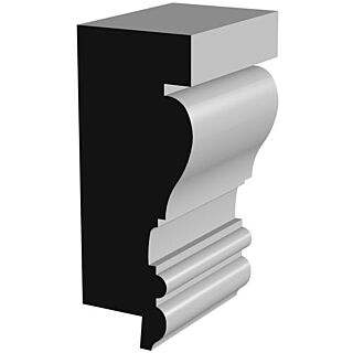Millwork Design by Oxford AB310FJ, 1-3/8 in. x 3-1/2 in. Chair Rail Moulding, Primed Finger-Jointed Pine, 16 ft.