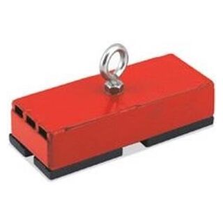 Magnet Source Holding and Retrieving Magnet, 1/4 in Dia Hole, 5 in L, Steel