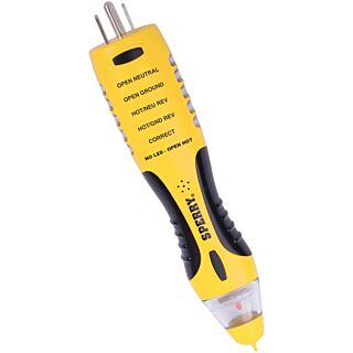 GB VD7504GFI Tester, Functions: Voltage, Black/Yellow