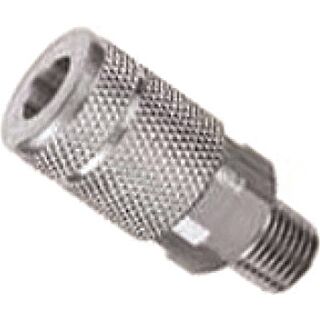 Tru-Flate 13-603 T-Style Coupler, 1/4 in MNPT, Steel