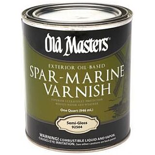 Old Masters, Exterior Spar-Marine Varnish, Semi-Gloss, Quart