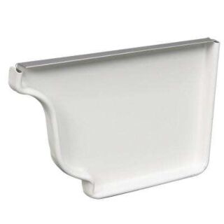 Amerimax Aluminum Right End Cap for 5 in. Gutter,  White
