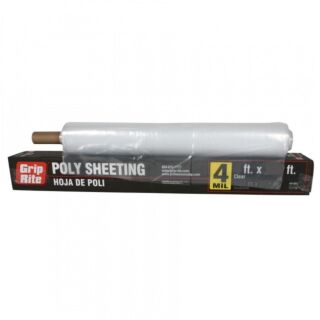 Grip Rite 4-Mil Poly Sheeting, Clear
