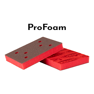 SurfPrep 3 in. x 4 in. ProFoam 1/2 in. Squishy, 6-Hole Abrasive Pad, Fine Grit, 25-Pack