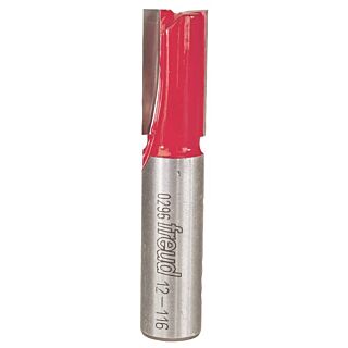 Freud 12-116 Router Bit, 1/2 in Dia Shank, 2-Cutter, Carbide