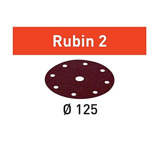 Festool Abrasives Rubin 2 STF D125/8, 5 in. (125 mm.), P40 Grit, 50 Pack