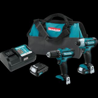 MAKITA 12V max CXT Lithium-Ion Cordless 2-Pc. Combo Kit (1.5Ah) with Bag