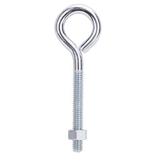 Prosource LR278 Eye Bolt, 5/16 in Thread, 5/16 in Dia Eye, Steel, Zinc