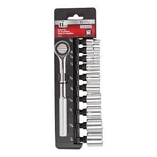 Vulcan Socket Set, Chrome, 11 PC