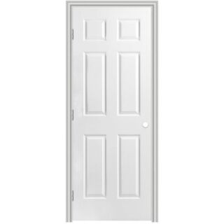 JELD-WEN 32 in. x 80 in. 6 Panel Colonist Smooth Finish Hollow Core Interior Door Left-Handed Unit