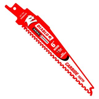 Diablo 6 in. Demo Demon Carbide Recipprcating Blade for Nail-Embedded Wood, Single
