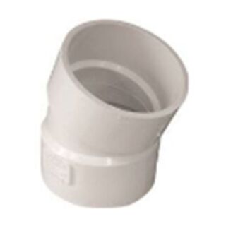 4 in. White PVC ¹⁄₁₆ Bend - 22 Degree Elbow
