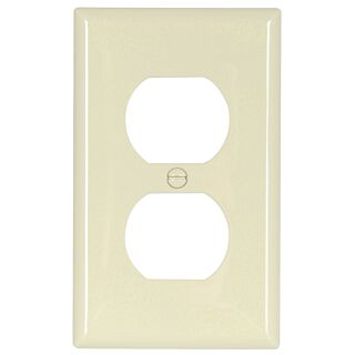 Eaton Wiring Devices 5132LA Standard-Size Duplex Receptacle Wallplate, 1-Gang, Nylon, Light Almond