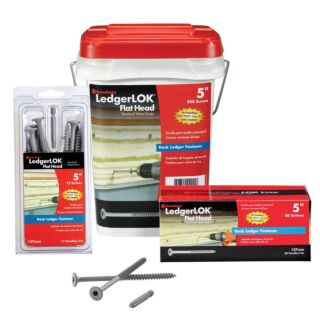 FastenMaster LedgerLOK® 5 in. Flat Head Structual Wood Screw, 50 Count
