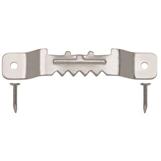 OOK 50202 Sawtooth Hanger, 20 lb Weight Capacity, Steel, Brushed Nickel