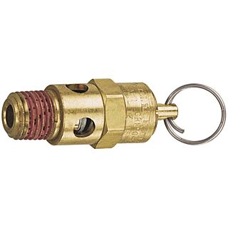 Tru-Flate 21-707 Safety Valve, 1/4 in, 125 psi, Brass