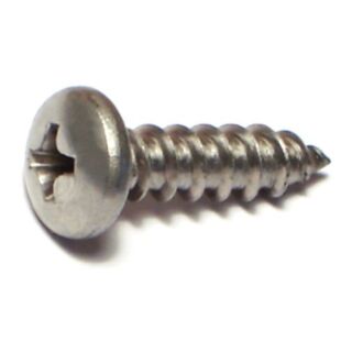 MIDWEST #10 x ¾ in. 18-8 Stainless Steel  Phillips Pan Head Sheet Metal Screws, 65 Count