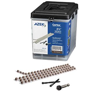 TimberTech® Cortex® for Advanced PVC, Screws with Collated Plugs, Dark Hickory, 100 SF