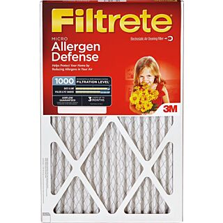 Filtrete 9807DC-6 Micro Allergen Reduction, Pleated Washable Air Filter, 20 in L, 10 in W, 11 MERV