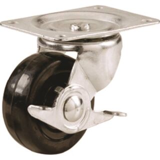 Shepherd Hardware 9511 Swivel Caster, 3 in Dia x 1-1/4 in W Wheel, 175 lb Weight Capacity, Rubber Wheel