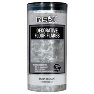 INSL-X Decorative Floor Flakes, Silver Metallic Blend, 12 oz.