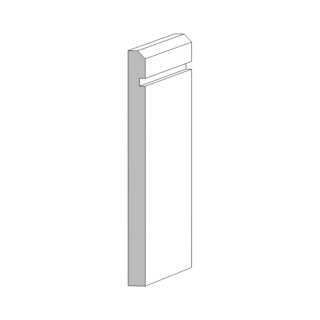 Metrie (M85) 9/16 in. x 7-1/2 in. x 16 ft. Contemporary Base Moulding, Primed Finger-Jointed Poplar