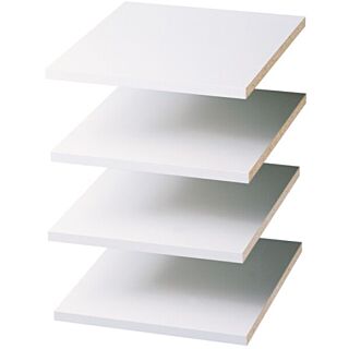 Easy Track Closet Organization 12 in. Shelves, White, 4 Pack