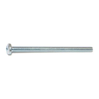 MIDWEST #10-24 x 3 in. Zinc Plated Steel Coarse Thread Phillips Pan Head Machine Screws, 25 Count