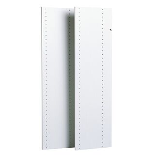 Easy Track Closet Organization Vertical Panels, White, 2 Pack