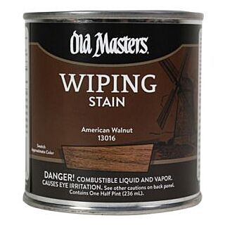Old Masters, Wiping Stain, American Walnut, 1/2 Pint