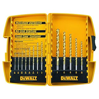 DeWALT DW1363 Drill Bit Set, Steel, Titanium, 13-Piece