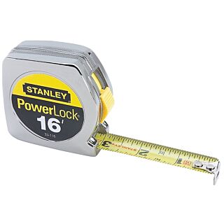 STANLEY 33-116 Measuring Tape, 16 ft L x 3/4 in W Blade, Steel Blade, Chrome