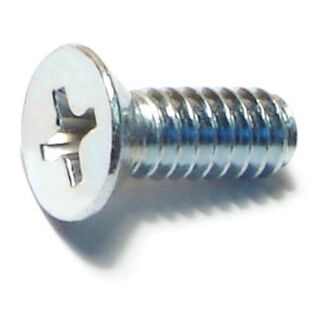 MIDWEST #10-24 x 1/2 in. Zinc Plated Steel Coarse Thread Phillips Flat Head Machine Screws, 125 Count