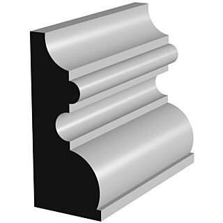Millwork Design by Oxford AB006, 11/16 in. x 2-1/2 in. Shoe Panel or Cap Moulding,  Primed Finger-Jointed Pine, 16 ft.