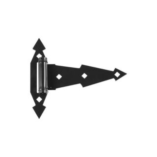National Hardware N165-472 Ornamental Spring T-Hinge, Steel, Black, 7 in. - 2 Pack