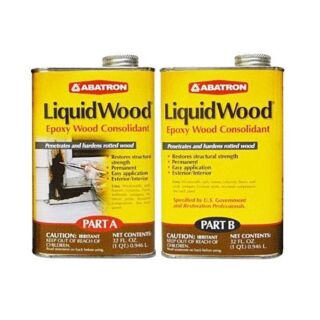 LiquidWood, Epoxy Wood Consolidant, Part A and Part B, 2 Quarts