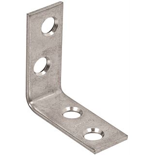 National Hardware 115BC Series N266-304 Corner Brace, 0.08 in, Steel, Zinc