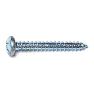 MIDWEST #14 x 2 in. Zinc Plated Steel Combo Phillips Pan Head Sheet Metal Screws, 20 Count