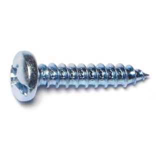 MIDWEST #14 x  1¼ in. Zinc Plated Steel Combo Phillips Pan Head Sheet Metal Screws, 30 Count