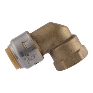 SharkBite UR308A Adapter Elbow, 1/2 in. x 1/2 in., Brass