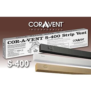 Cor-A-Vent S-400 Soffit Strip Vent, 1 in. x 1½ in. x 4 ft., Black