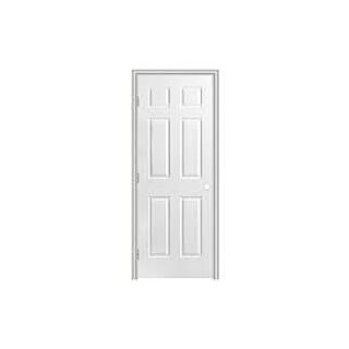 JELD-WEN 36 in. x 80 in. 6 Panel Colonist Smooth Finish Solid Core Interior Left-Handed Door Unit