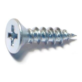 MIDWEST #10 x ¾ in. Zinc Plated Steel Phillips Flat Head Sheet Metal Screws, 75 Count