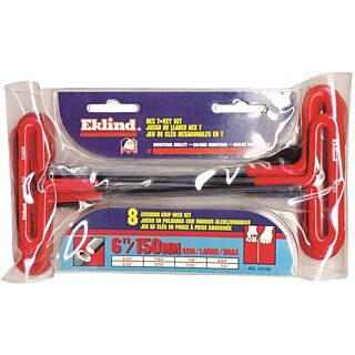 Eklind Hex T-Key Set, 8-Piece, Steel,