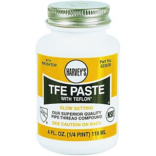 HARVEY 023030 Pipe Thread Compound, White, 4 fl-oz Jar