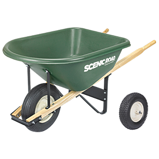 Scenic Road 6 Cubic Ft. Heavy Duty High-Density Poly Wheelbarrow