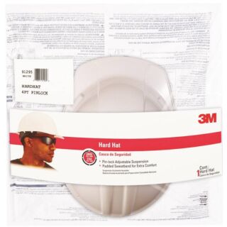 3M CHH-P-W12 Hard Hat, 4-Point Suspension, Polyethylene Shell, White