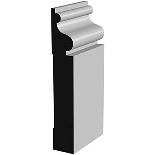 Millwork Design by Oxford AB206FJ, 11/16 in. x 4-1/2 in. Base Moulding, Primed Finger-Jointed Pine, 16 ft.